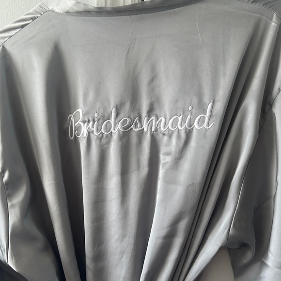 Bridesmaid Robes with pretty lace detail on arms and around bottom. - Picture 1 of 3